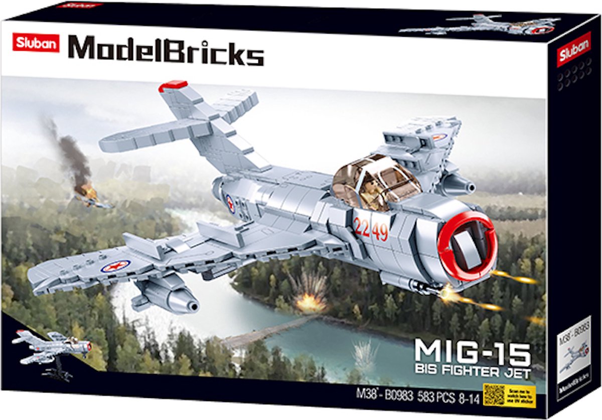   M38-B0983 - Mig 15 - 583 onderdelen - Lego Compatibel - Bouwdoos