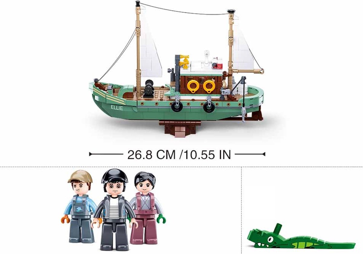   M38-B1119 - Vissersboot - Model Bricks - 1119 onderdelen - bouwdoos