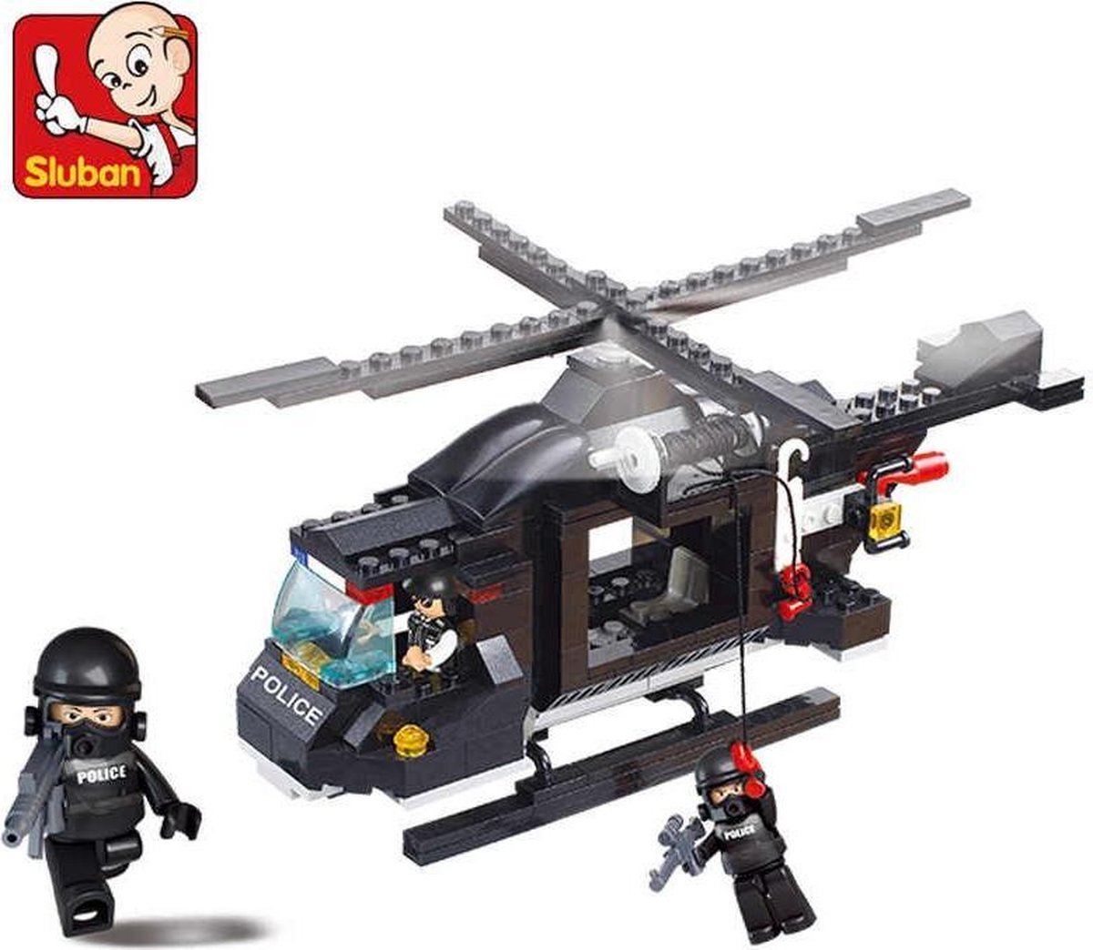 Sluban M38-B1800 Riot Police super power All-purpose helikopter