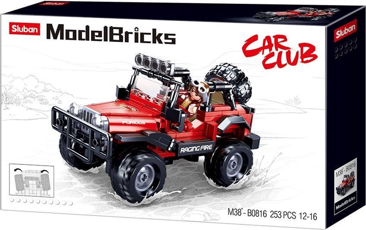 Sluban Model Bricks: Rode 4wd (m38-b0816)