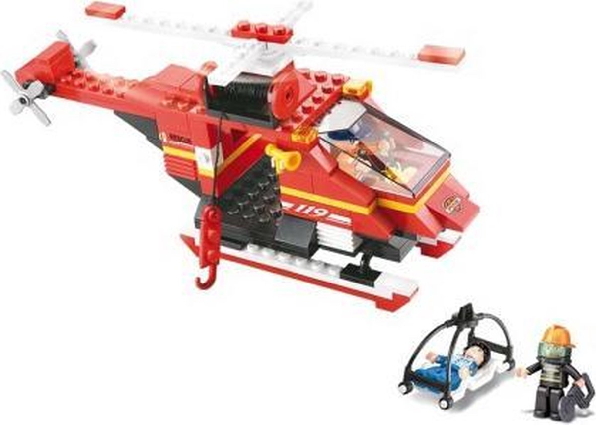 Sluban brandweer reddings helikopter 28,5 x 19 cm