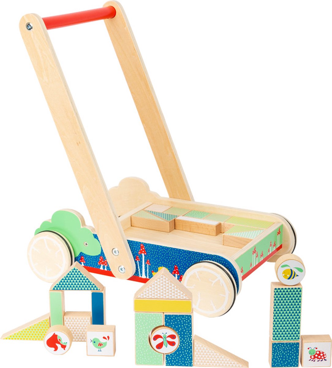 Small Foot Company - Loopwagen - Loopkar - Babywalker - Houten speelgoed - Educatief speelgoed - Vanaf 1 jaar - Baby - Peuter - Speelgoed - Duurzaam