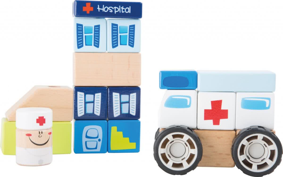 Small Foot Houten Ambulance Set 10 X 6 X 8 Cm