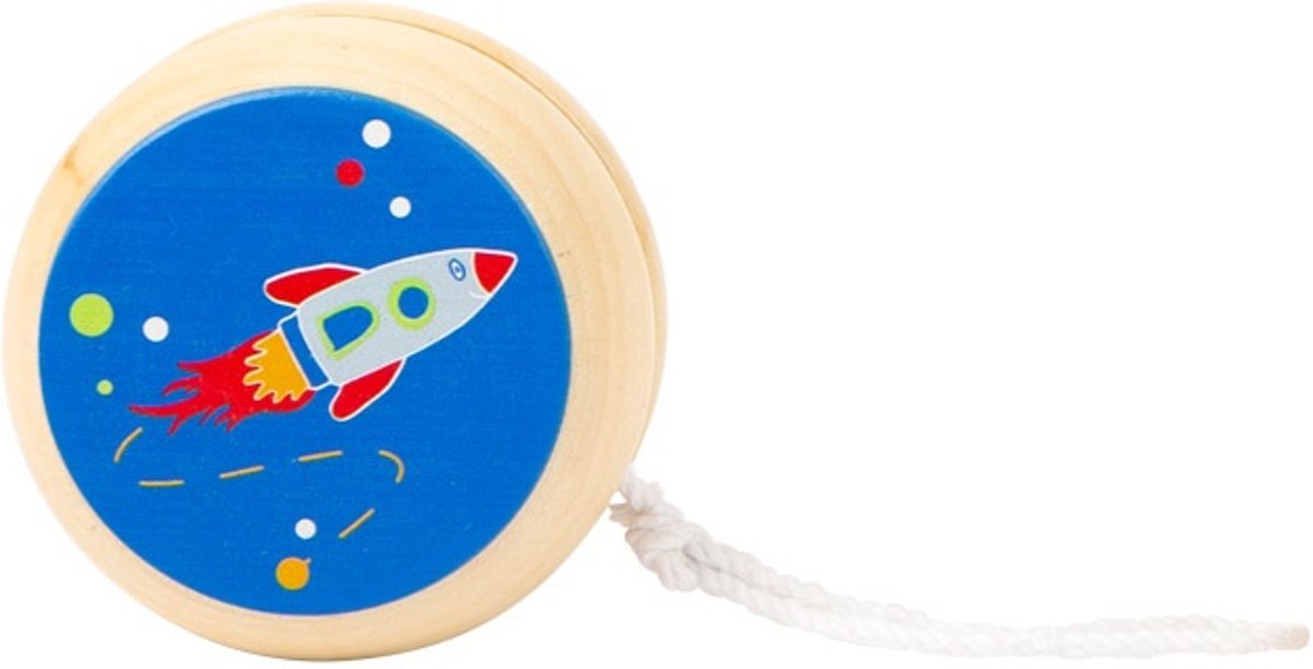 Small Foot Houten Jojo Space Yo-yos Raket 6 Cm Blauw