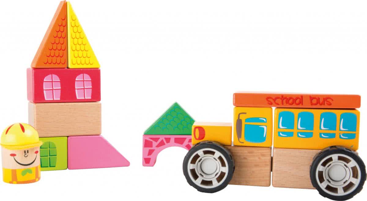 Small Foot Houten Schoolbus Set 12 X 6 X 7,5 Cm