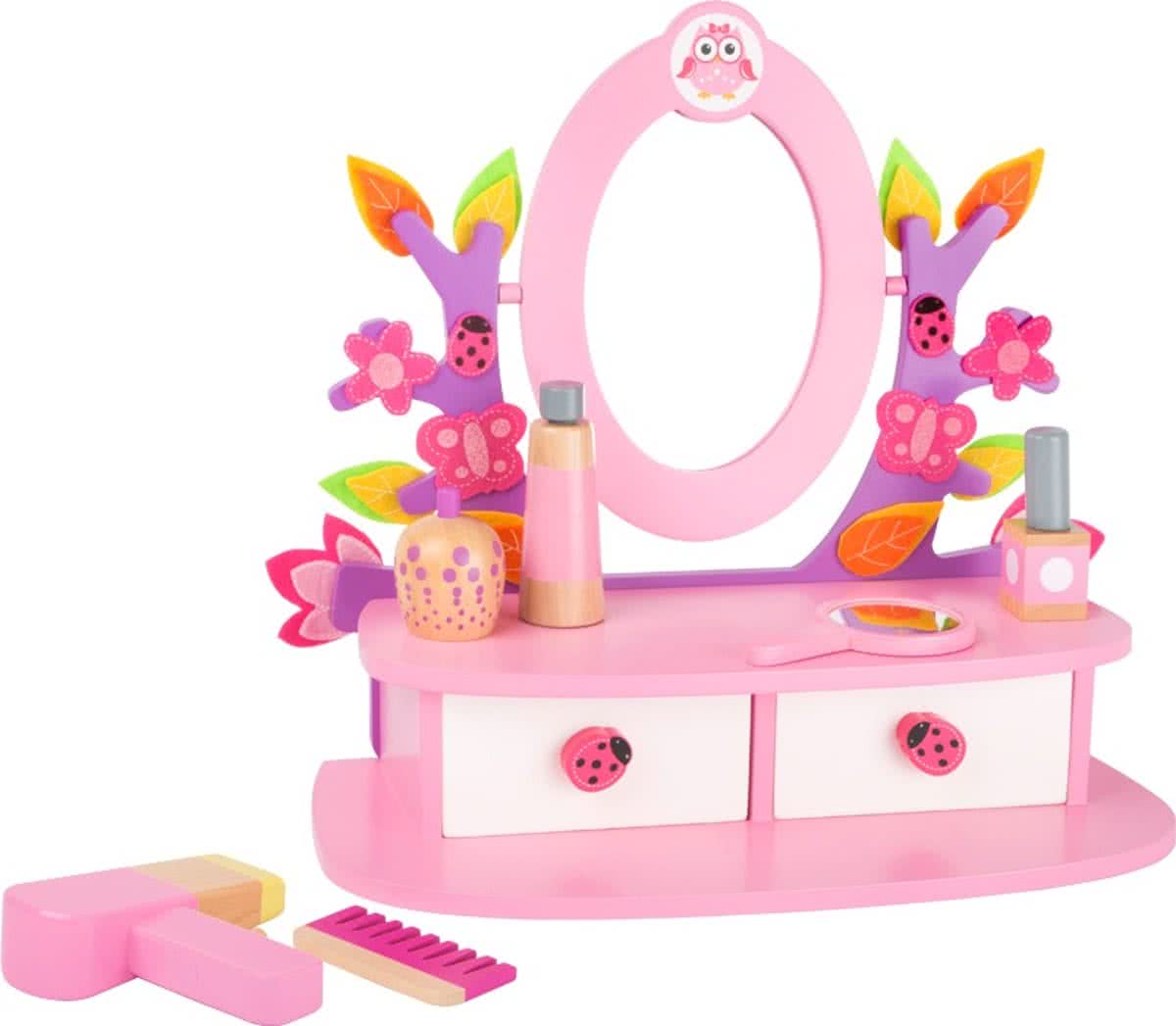 Small Foot Kleurrijke Houten Make-up Tafel Roze