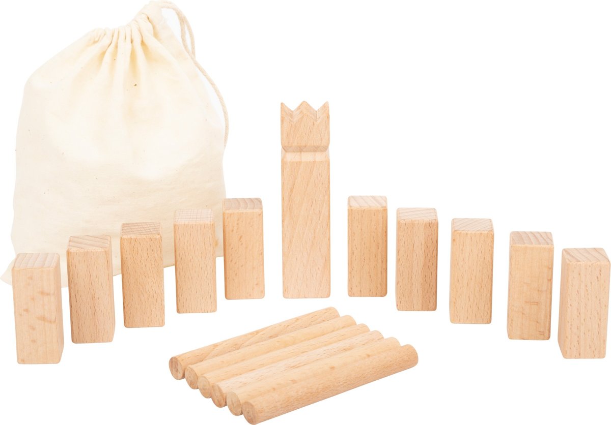 Small Foot Werpspel Mini-kubb Viking Game Hout 18-delig