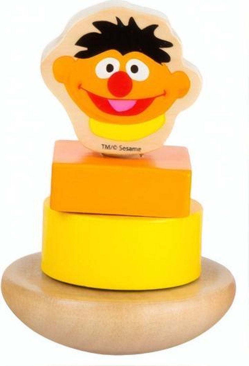 houten stapelfiguur Sesamstraat Ernie 9 cm