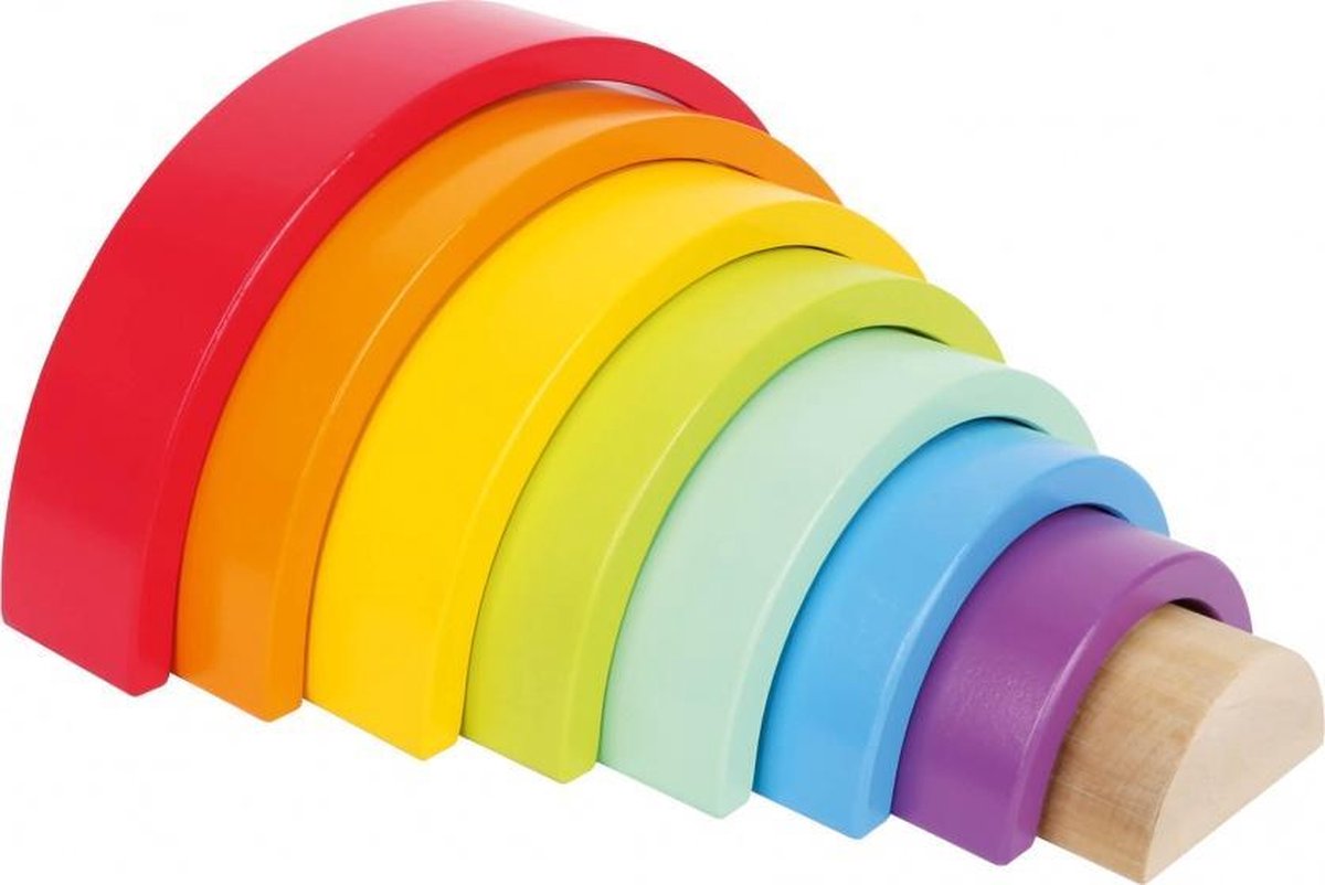 vormenpuzzel Regenboog junior hout 8 stukjes