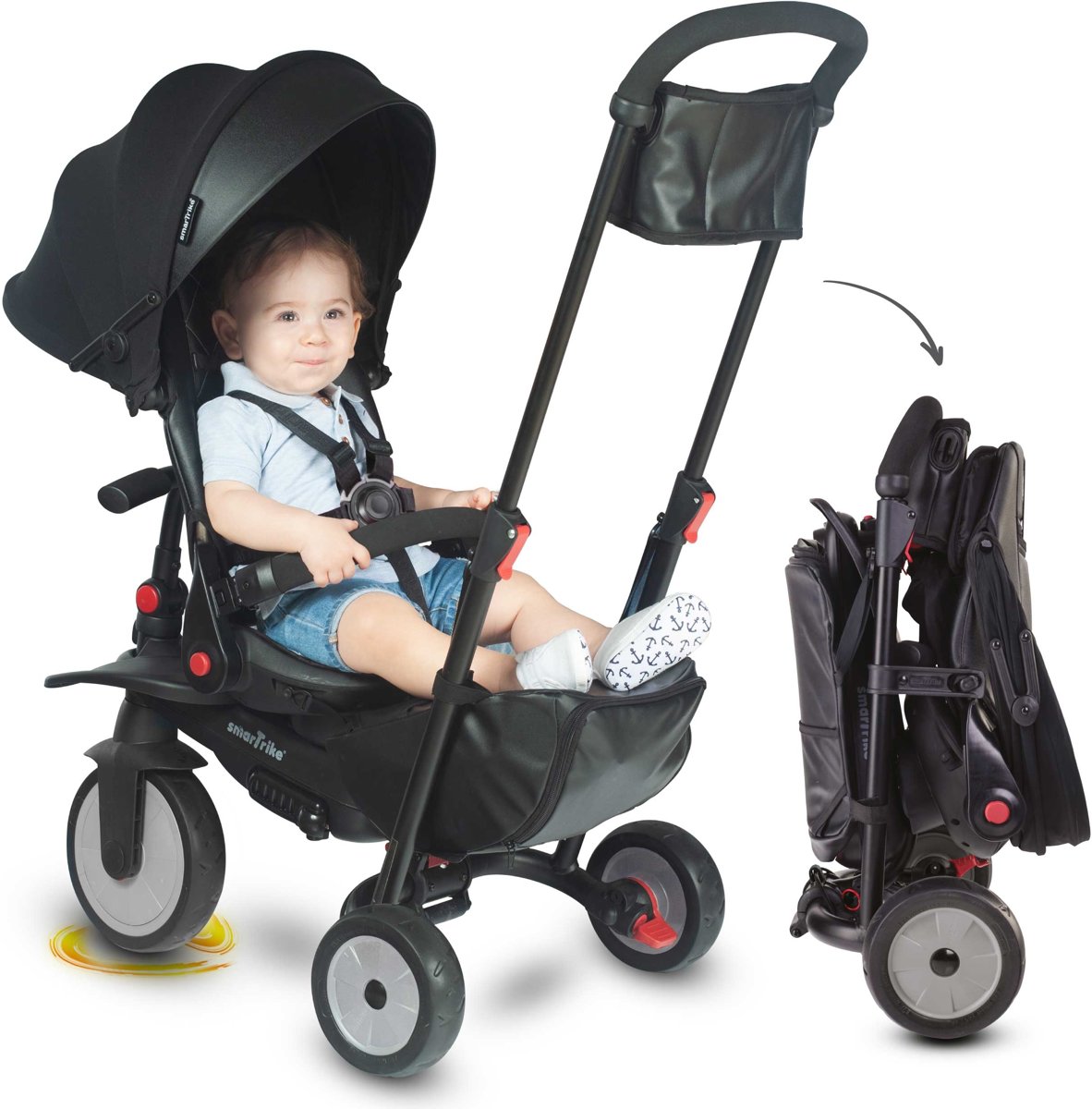   - STR7 Opvouwbare 8 in 1   en Buggy - Zwart