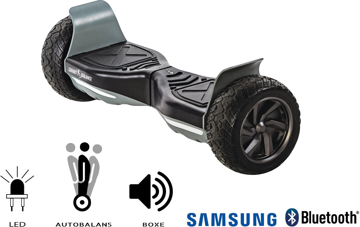 SMART BALANCE Hoverboard Hummer Black - 8.5 pouces, Bluetooth