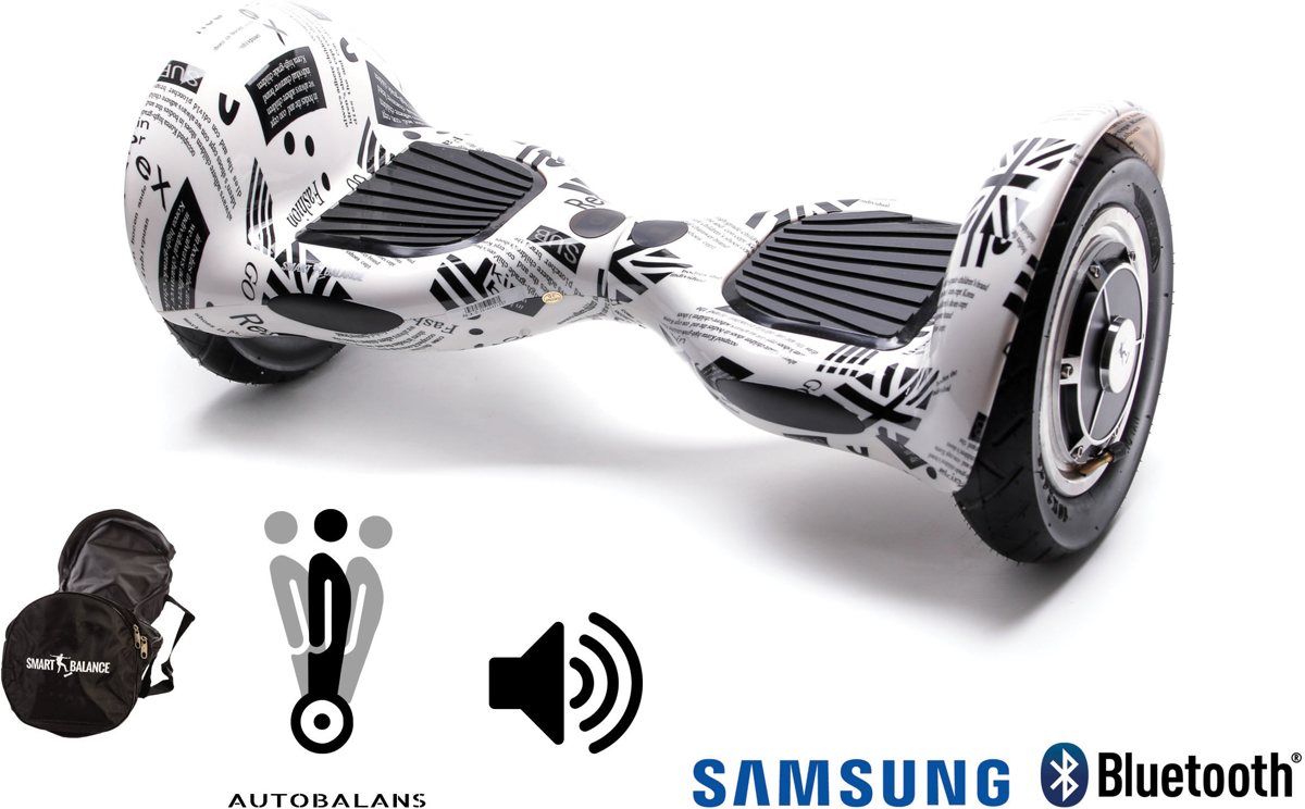 SMART BALANCE Hoverboard Off Road NewsPaper - 10 pouces, Bluetooth