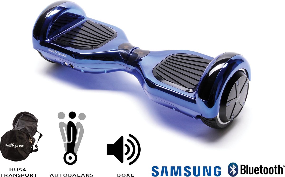 SMART BALANCE Hoverboard Regular ElectroBlue - 6.5 pouces, Bluetooth