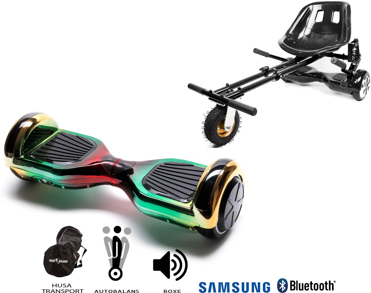 SMART BALANCE Paquet Hoverboard Regular California + Hoverseat avec suspensions - 6.5 pouces, Bluetooth