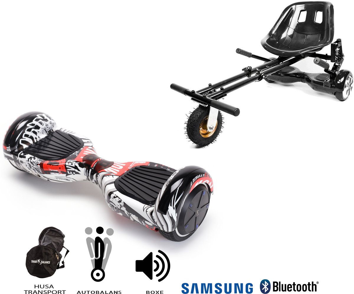 SMART BALANCE Paquet Hoverboard Regular Last Dead + Hoverseat avec suspensions - 6.5 pouces, Bluetooth