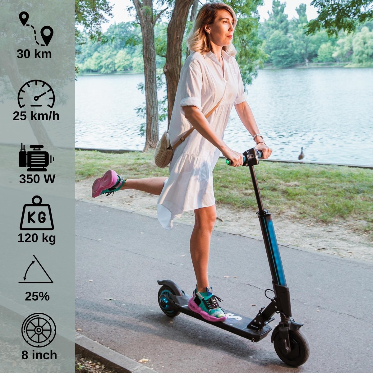 Smart Balance™ Electric Scooter SB25, Motor 350 Wat ,Top speed 25 km/h, Foldable