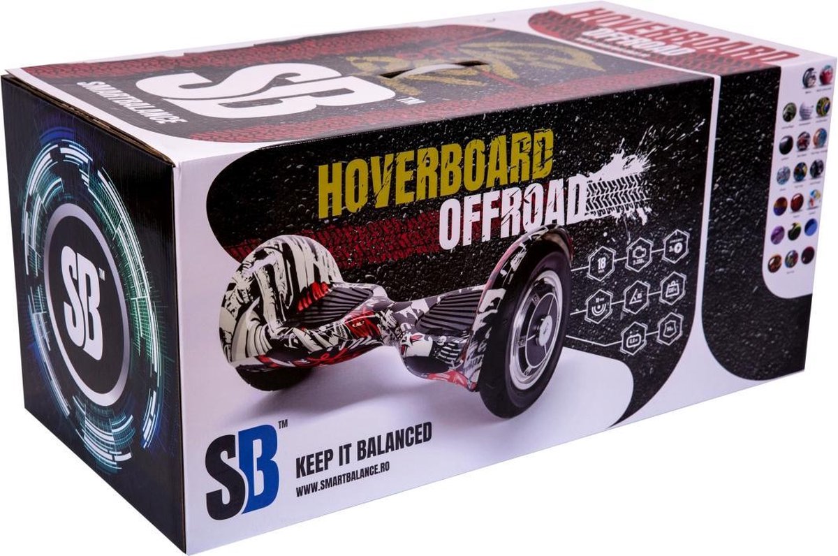 Smart Balance™ Hoverboard 10 tommer, OffRoad Camouflage, Motor 700 watt, Batteri 4 Ah, Bluetooth, Lysdioder