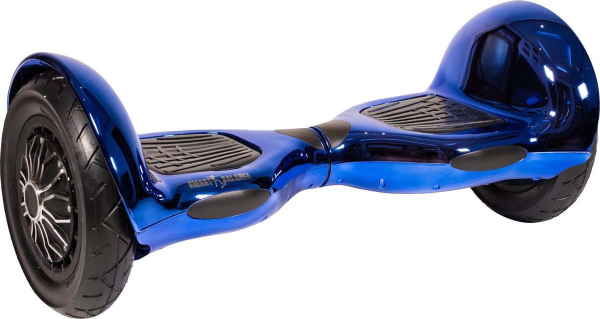 Smart Balance™ Hoverboard 10 tommer, OffRoad ElectroBlue, Motor 700 watt, Batteri 4 Ah, Bluetooth, Lysdioder