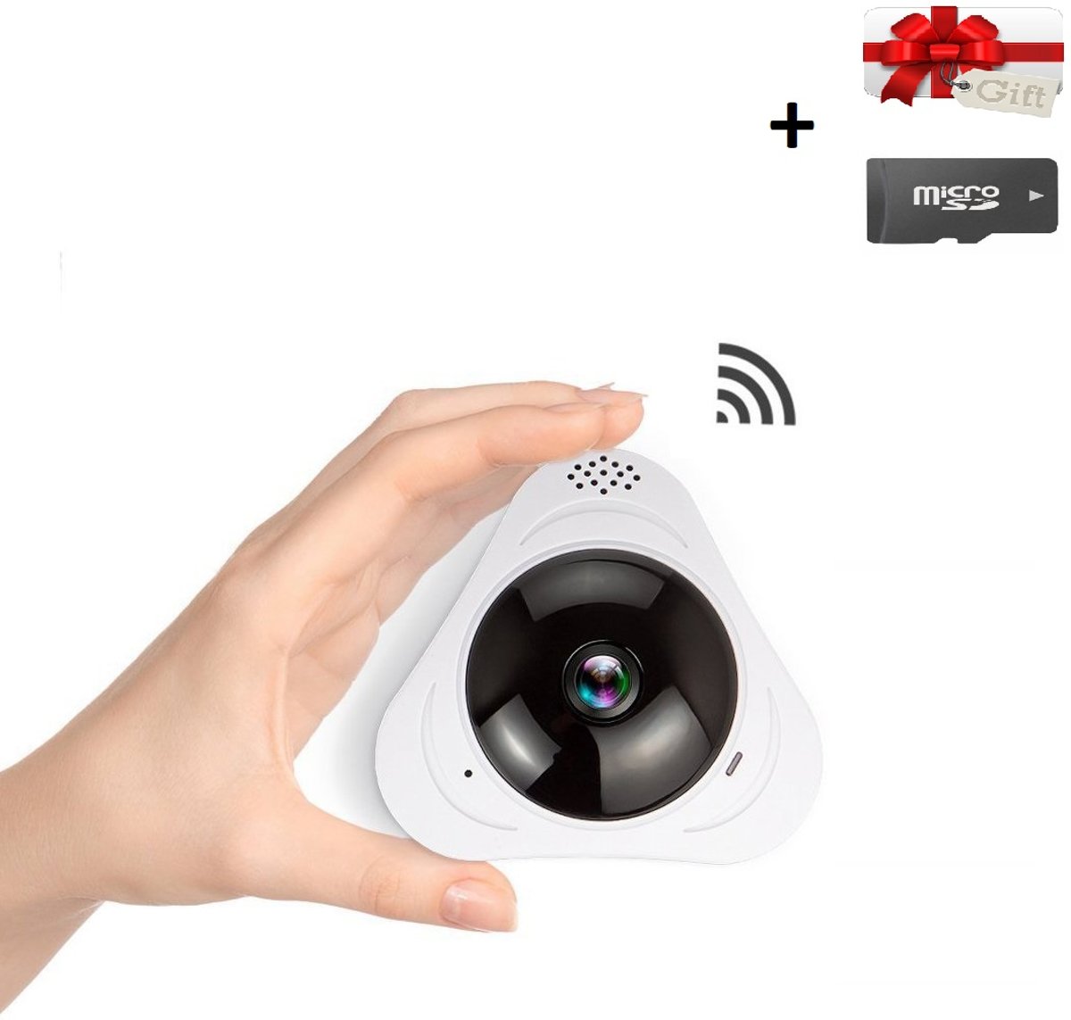 SmartWatchTrends Smart Wi-Fi security IP camera - met Night Vision - met Cloud Storage - met geluidopname - voor IOS/Android/Windows - Wit