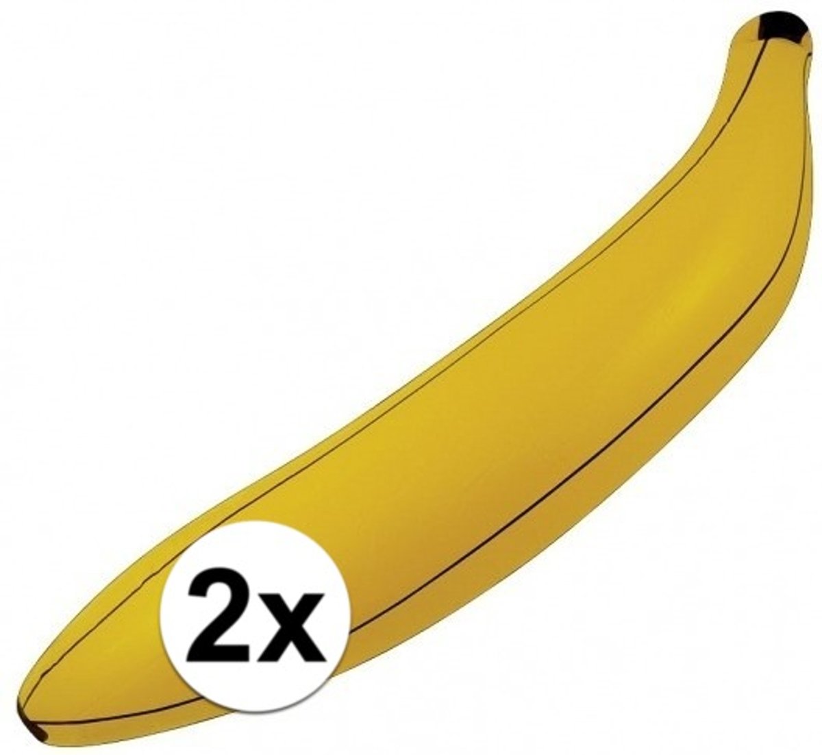 2x Opblaasbare banaan/bananen 80 cm