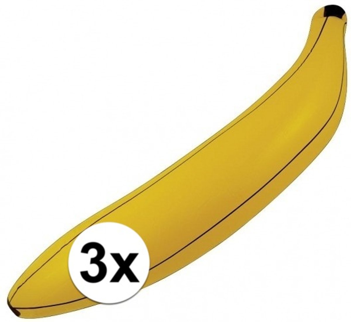 3x Opblaasbare banaan/bananen 80 cm