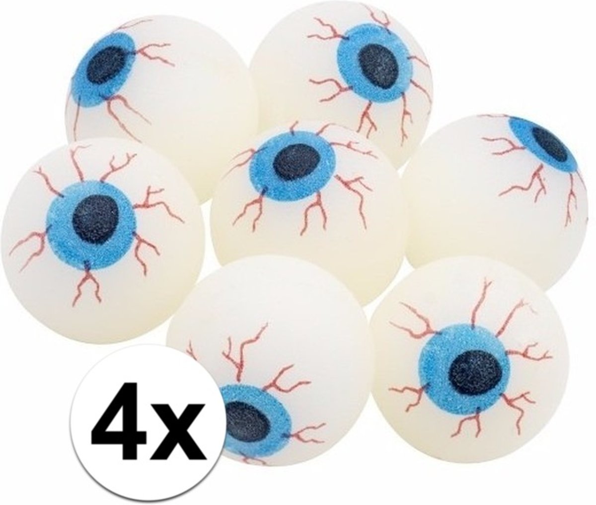 4x Glow in the dark oogballen