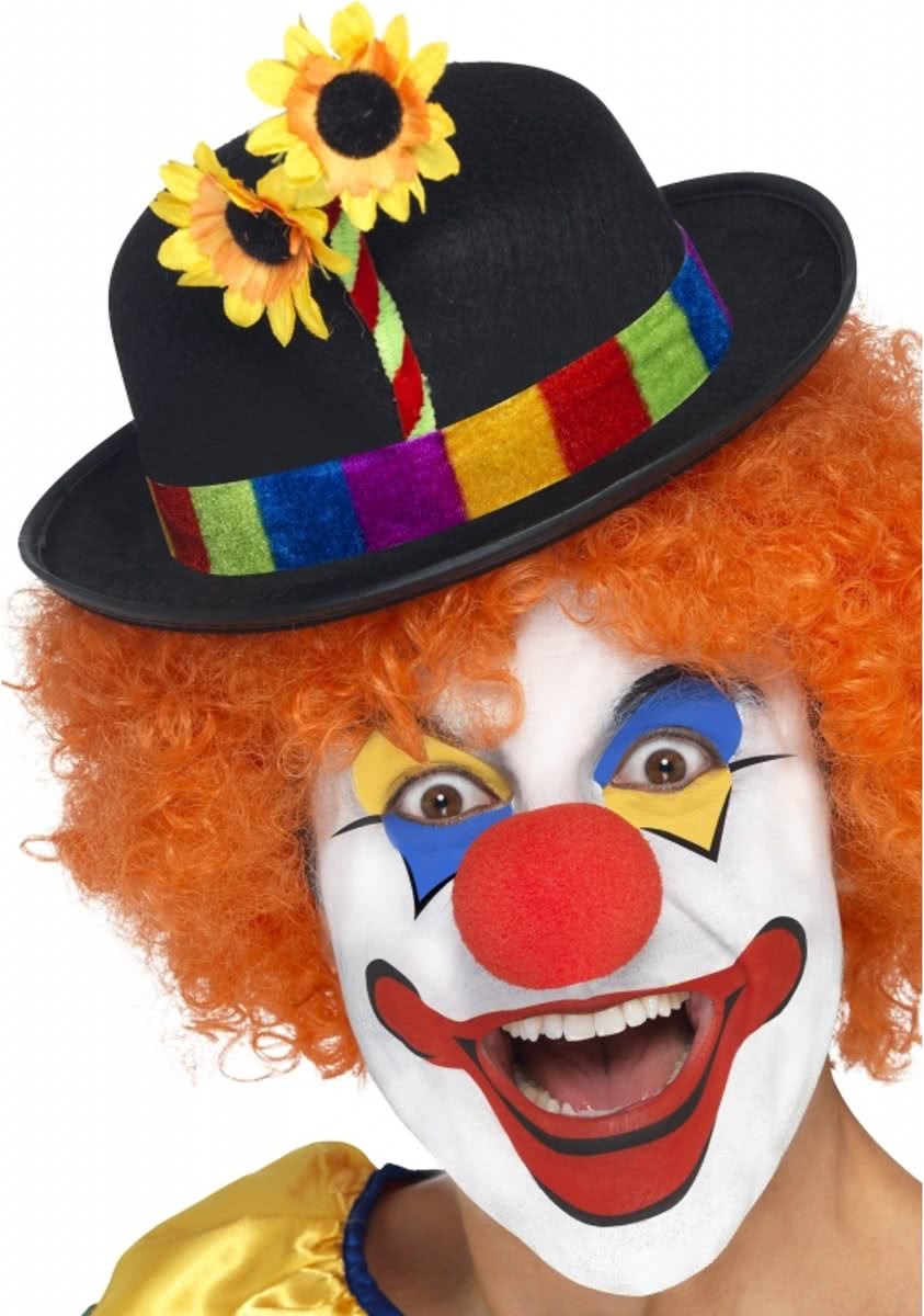 Clown bolhoedje met bloem