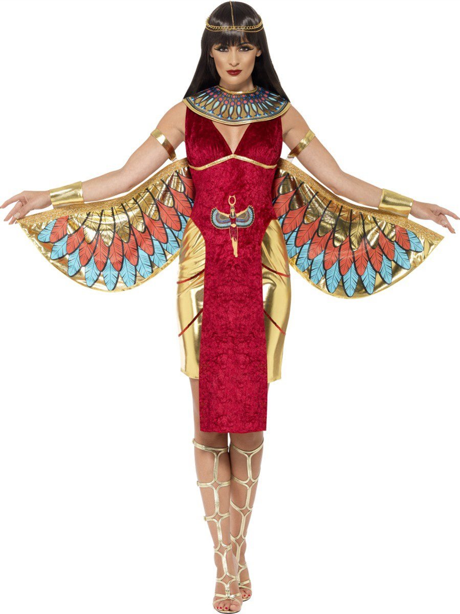 Egyptian Goddess kostuum - jurk met vleugels maat 40-42