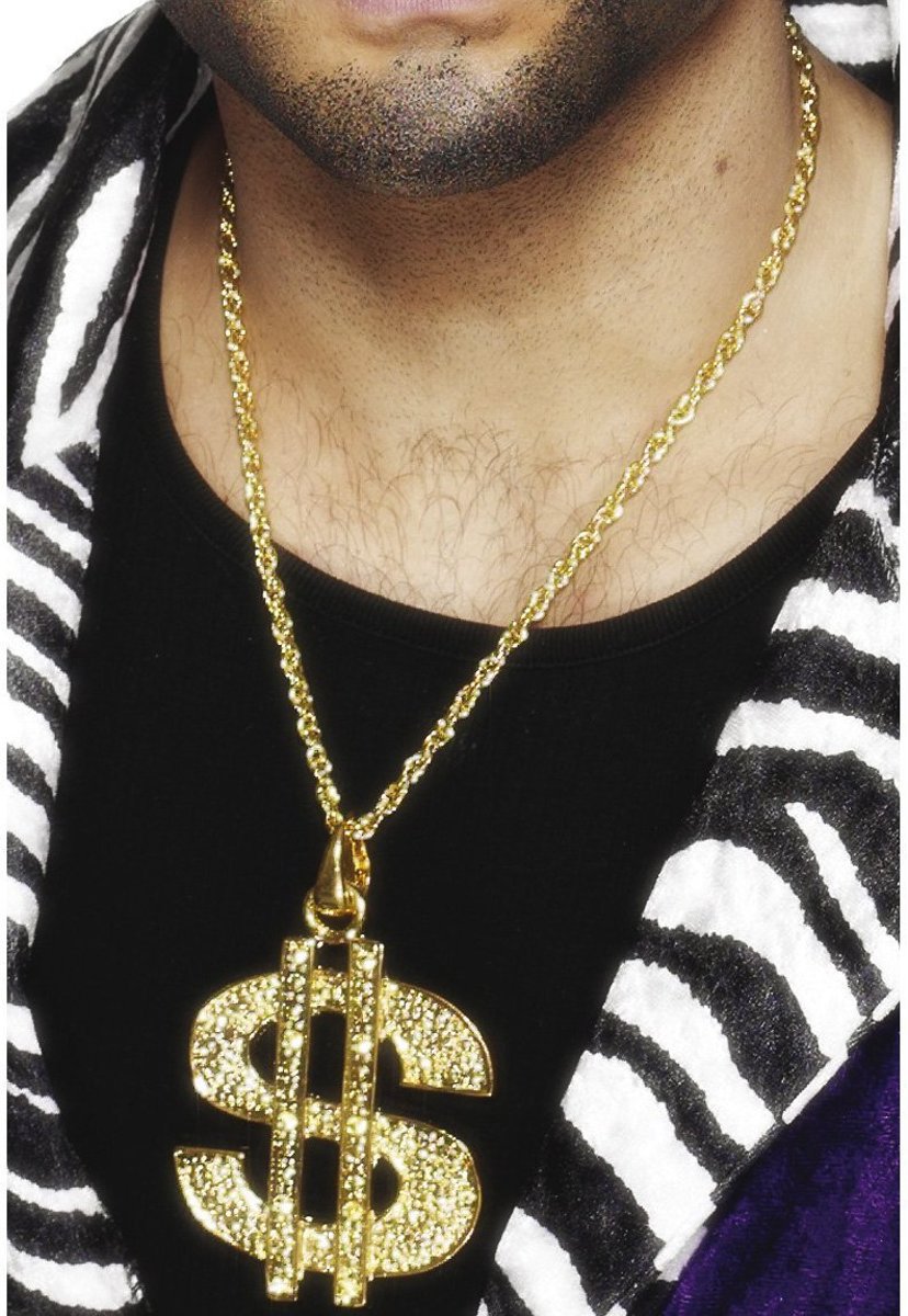 Gouden Dollar Pimp Ketting