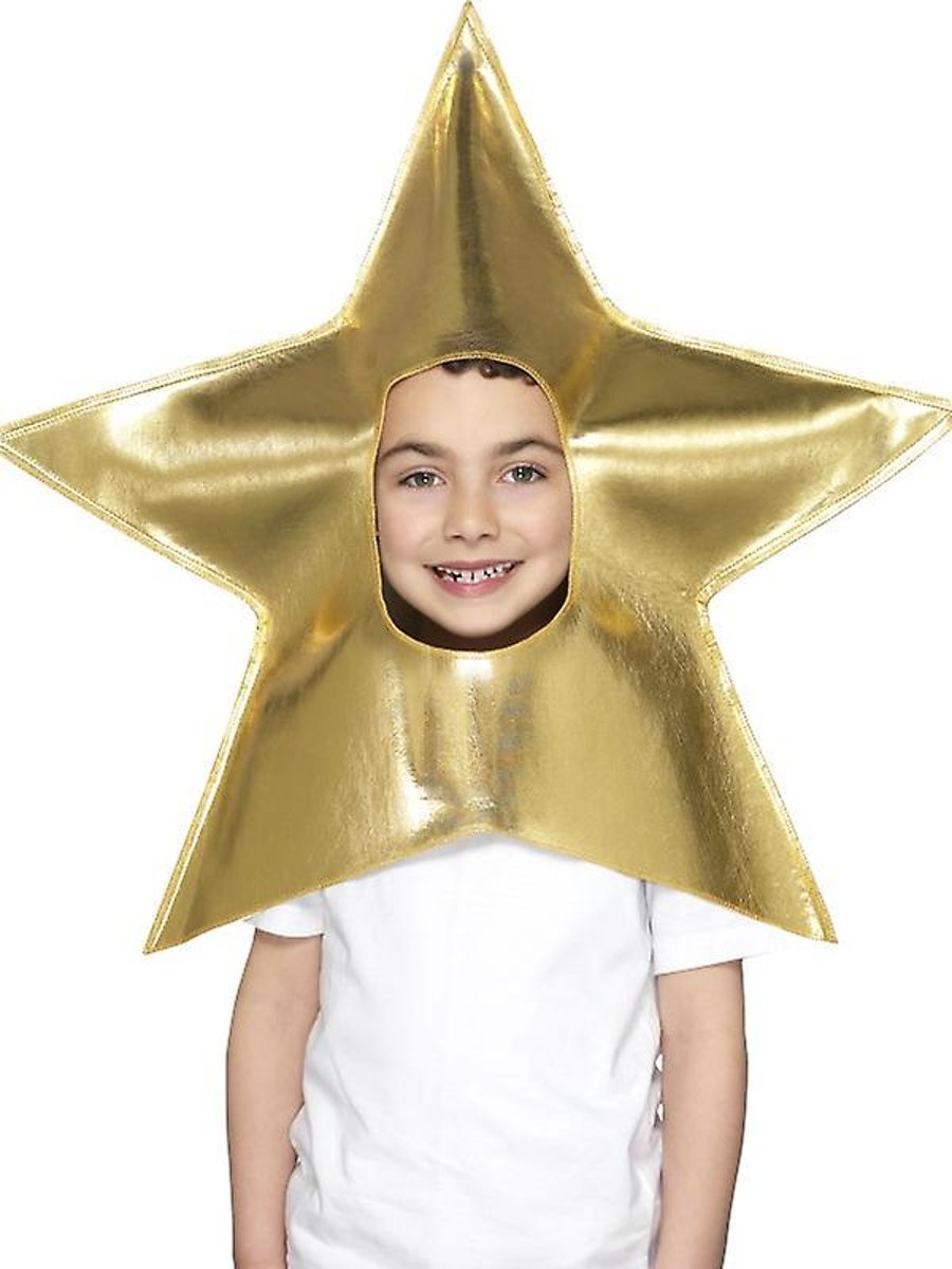 Gouden Ster hoofddeksel - Kerstmis/kerststal accessoire voor kinderen en volwassenen - kerstster