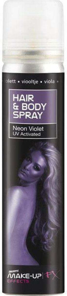 Haar en lichaam spray paars UV 75ml