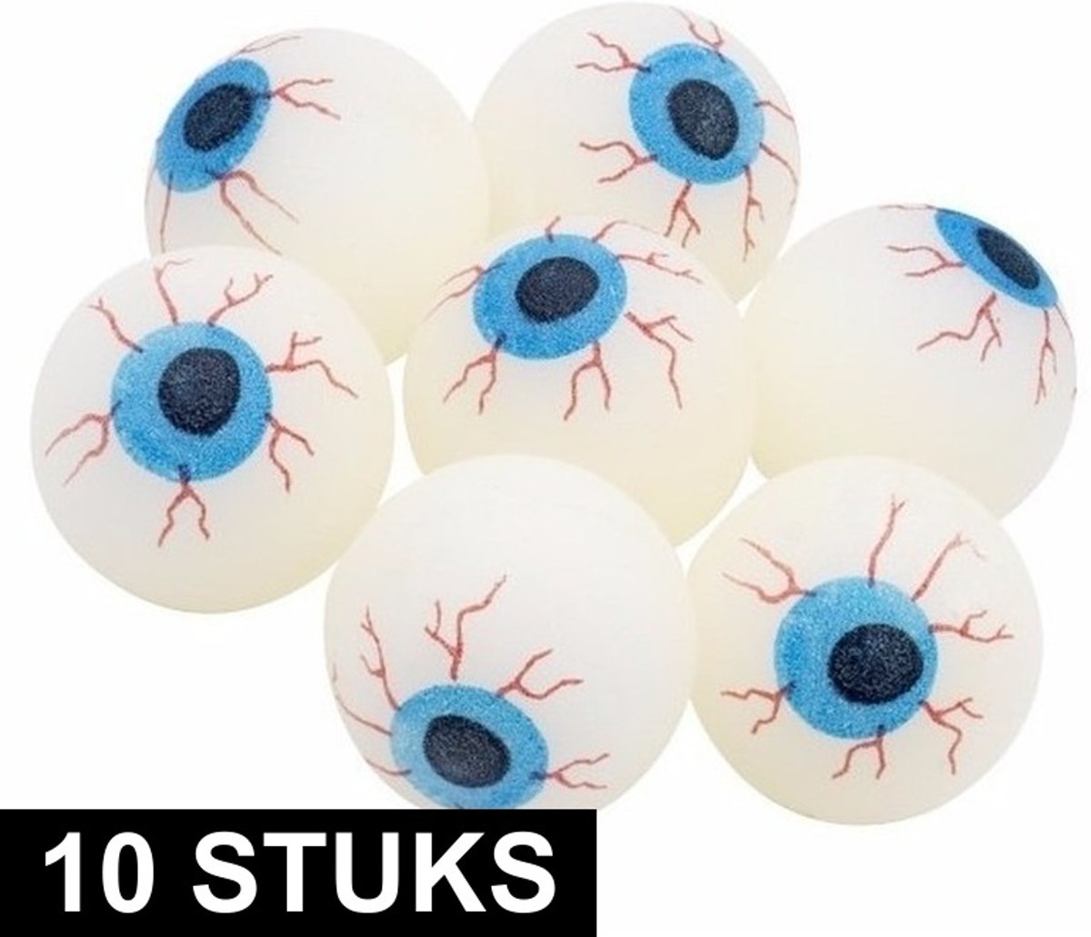 Halloween -  10x Glow in the dark enge decoratie oogballen/ogen van 4 cm voor Halloween - Feestartikelen/versieringen