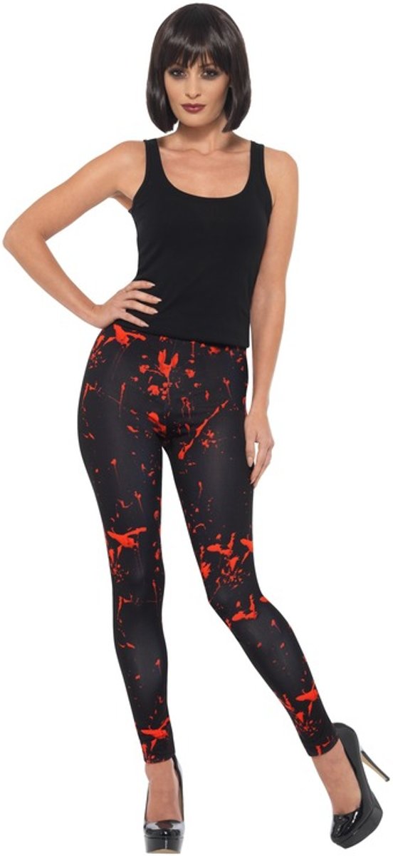 Halloween - Bloederige horror legging zwart voor dames