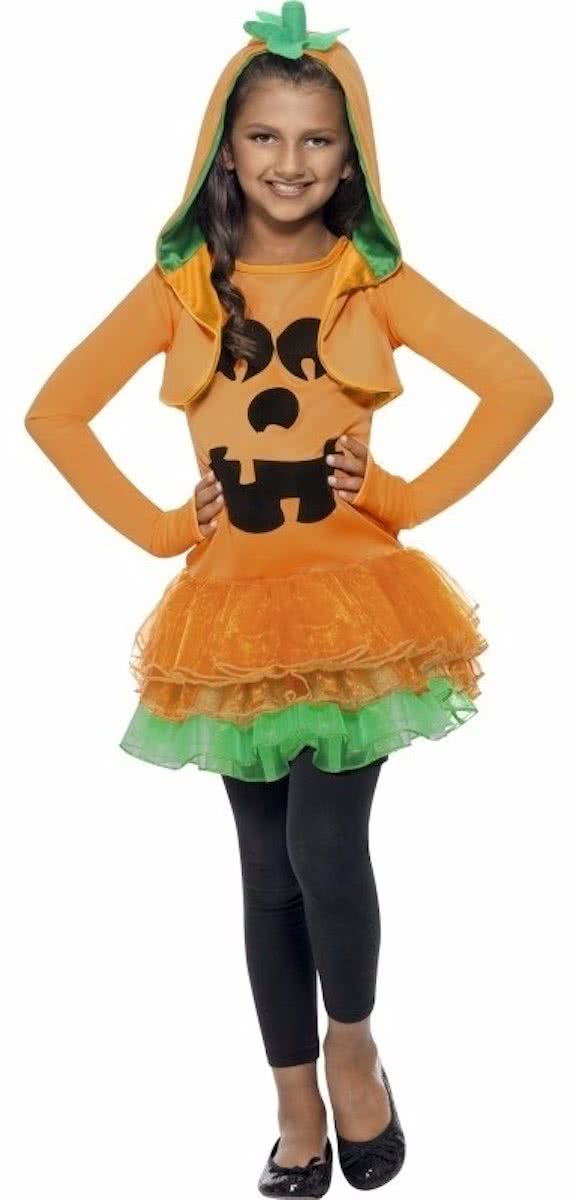 Halloween - Halloween pompoen kostuum / verkleedpak voor meisjes 115-128 (4-6 jaar)