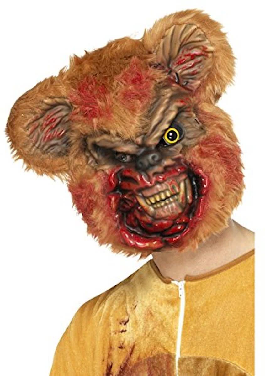 Halloween masker Zombie Teddybeer - berenkop met één oog en bloed