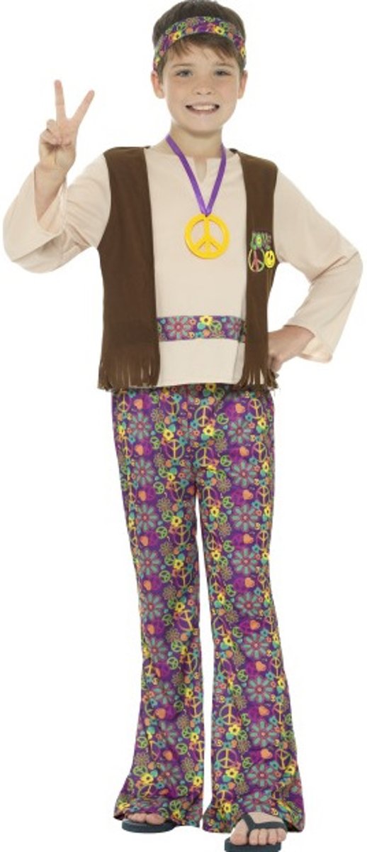 Hippie kostuum voor jongens - Carnaval kleding maat 128/140