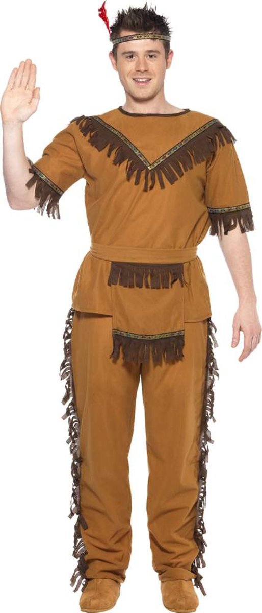 Indianen pak - Wild West kostuum - Verkleedkleding heren - Maat L - 52-54