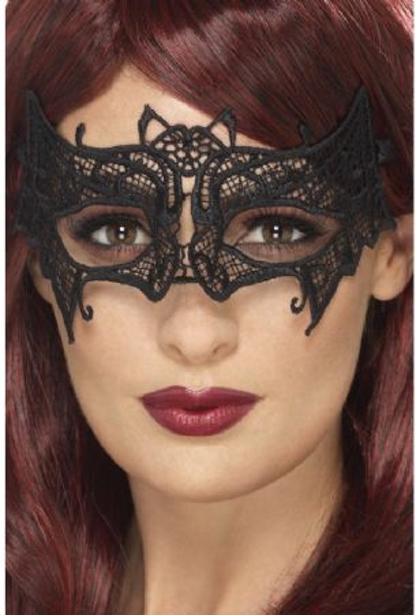 Kanten oogmasker Vleermuis - Halloween sexy vampier masker