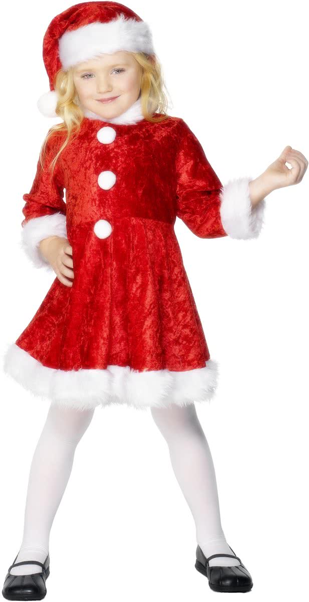 Kerstvrouw mini kerstkleding kind -   - Rood - Large