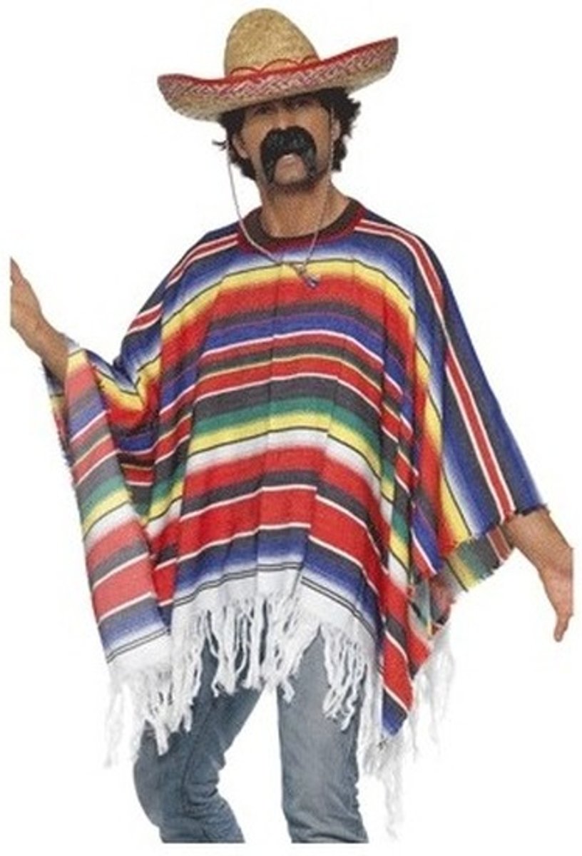 Mexicaanse poncho met sombrero