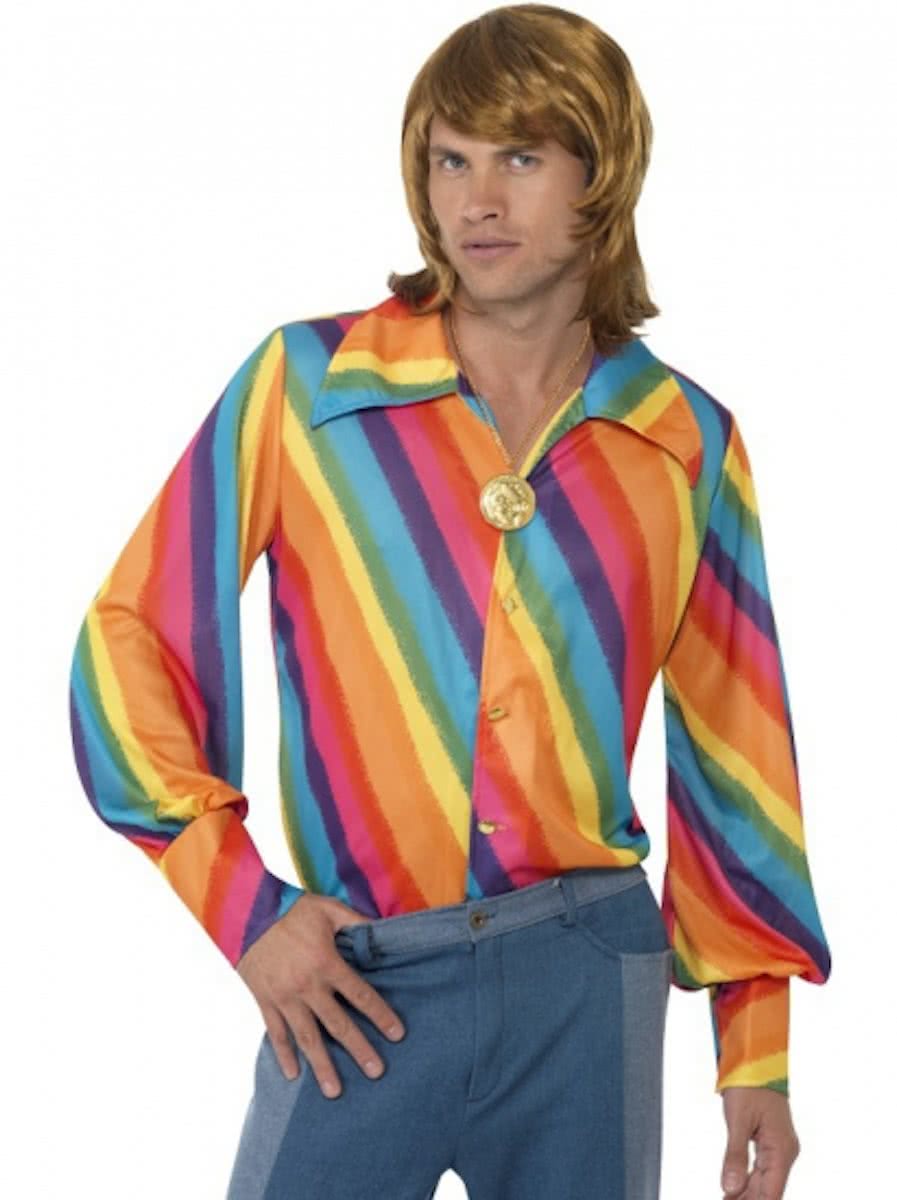 Regenboog 70s shirt 48-50 (m)