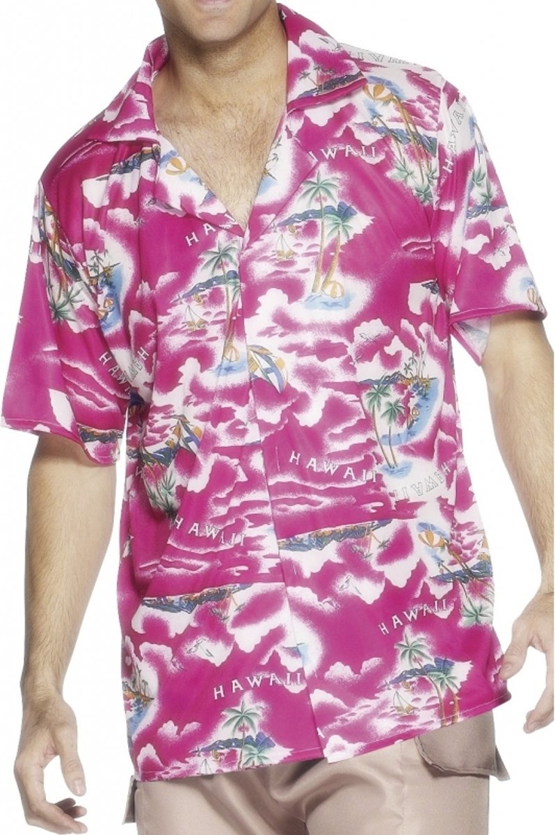 Roze hawaiishirt 48-50 (m)