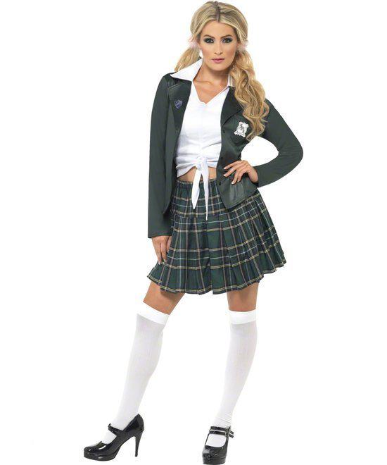 Schooluniform pakje groen - Schoolmeisje kostuum maat 36-38