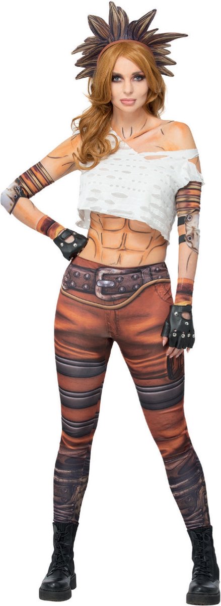   - Bandiet Borderlands Psycho - Vrouw - Bruin, Wit / Beige - Small - Halloween - Verkleedkleding