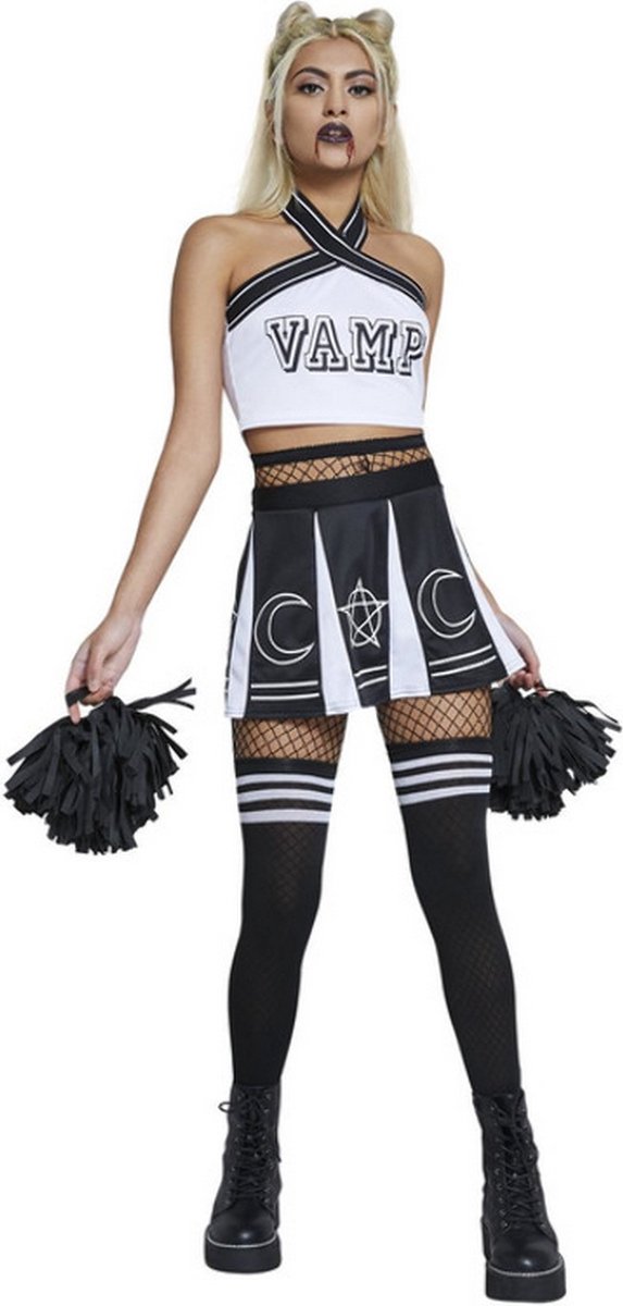   - Cheerleader Kostuum - Cheerleader Van Het Vamp Team - Vrouw - - Extra Small - Halloween - Verkleedkleding