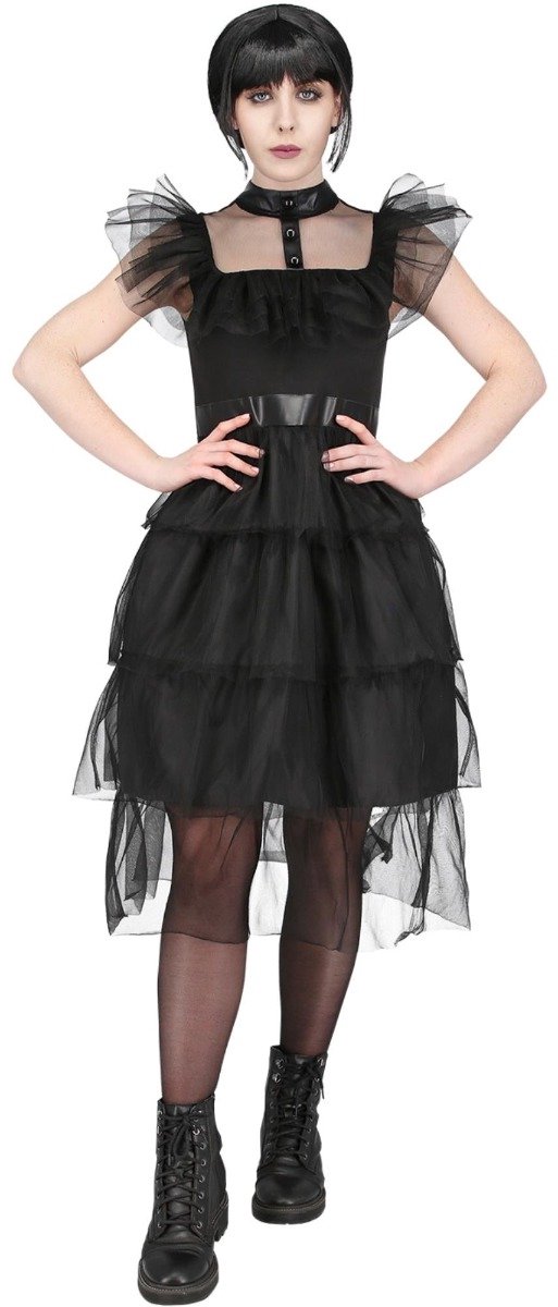   - Gothic Prom Kostuum - S - Zwart