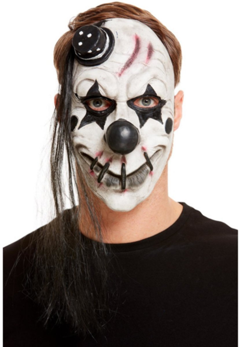 Smiffys - Masker - Killerclown - Peter - Zwart/wit