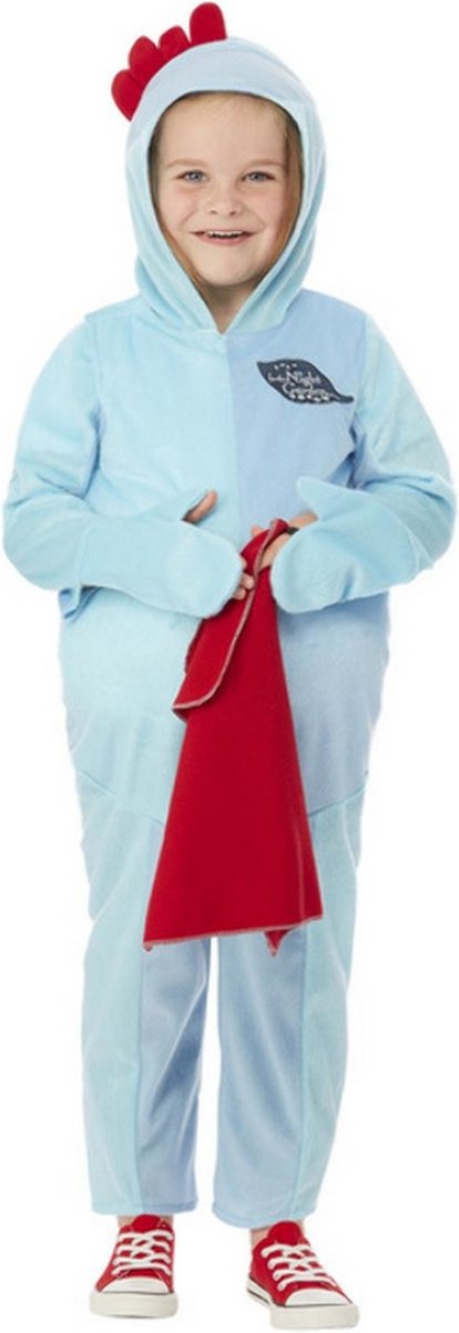   - Monster & Griezel Kostuum - In The Night Garden Iggle Piggle Monstertje Kind Kostuum - blauw,rood - Maat 90 - Halloween - Verkleedkleding