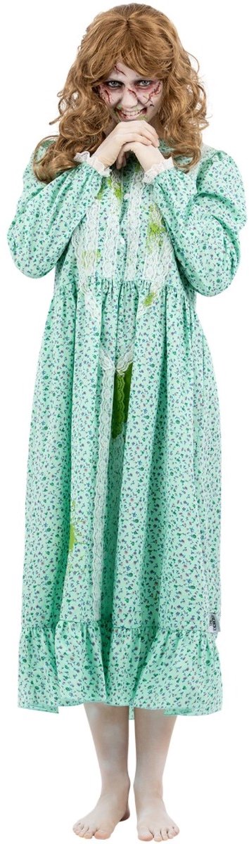   - The Exorcist, Regan Kostuum jurk - L - Blauw/Groen