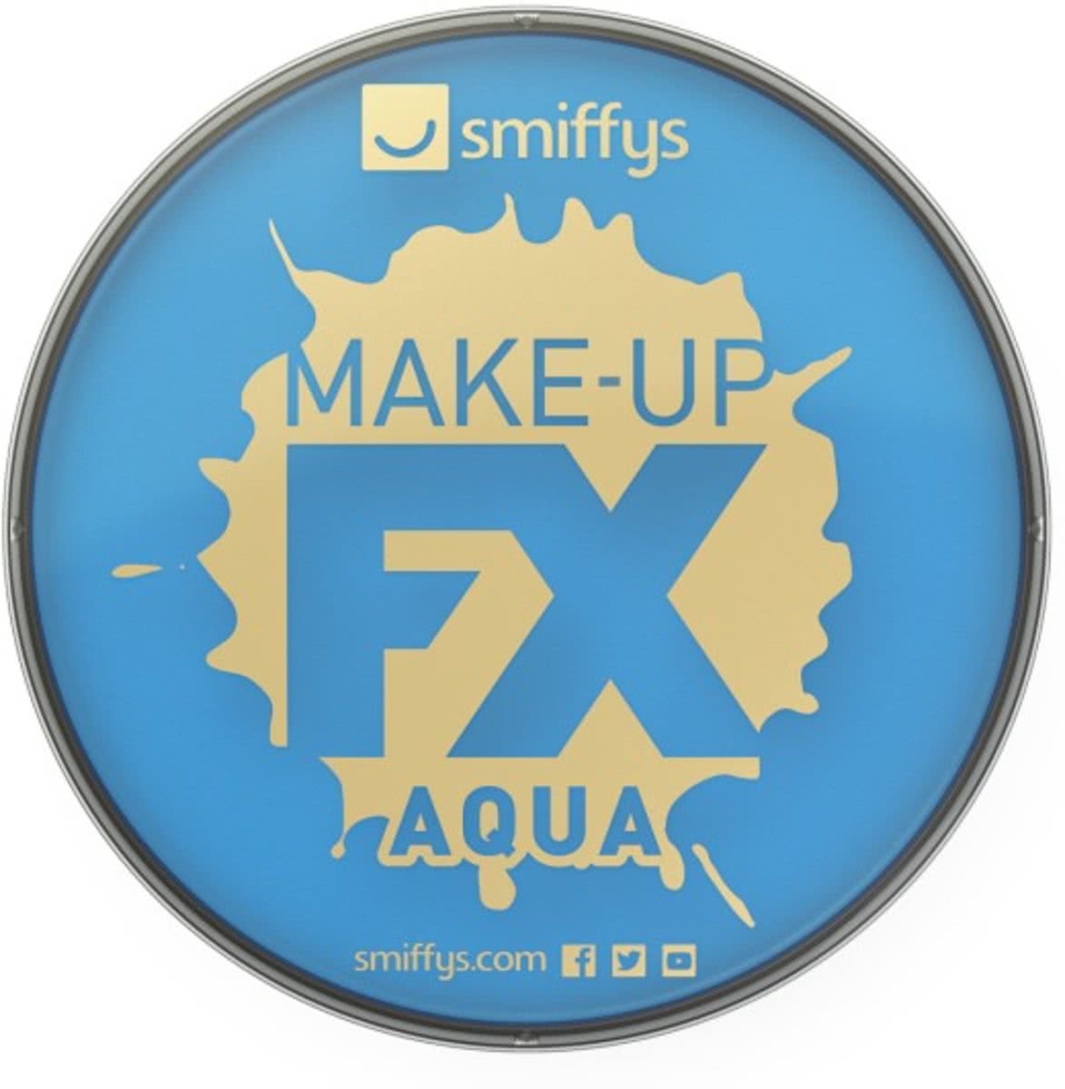 Smiffys Blue Make-Up FX, Aqua Schmink blauw